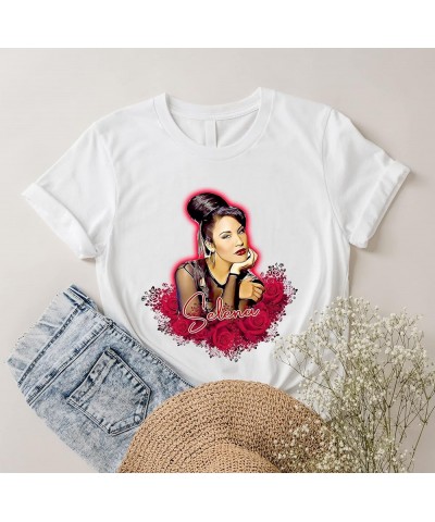 Selena Roses Shirt - Anything for Selenas Shirt, Queen of Tejano Music Tshirt, Playeras De Selena Dark Chocolate $10.79 T-Shirts