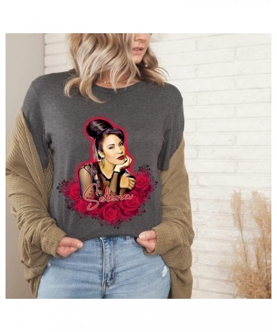 Selena Roses Shirt - Anything for Selenas Shirt, Queen of Tejano Music Tshirt, Playeras De Selena Dark Chocolate $10.79 T-Shirts