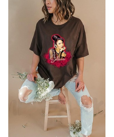 Selena Roses Shirt - Anything for Selenas Shirt, Queen of Tejano Music Tshirt, Playeras De Selena Dark Chocolate $10.79 T-Shirts