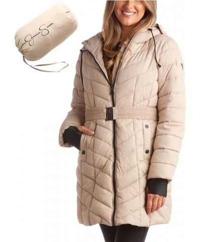 Women's Winter Coat - Long Length Packable Quilted Puffer Jacket - Heavyweight Insulated Parka Coat (S-XL) Beige $37.77 Jackets