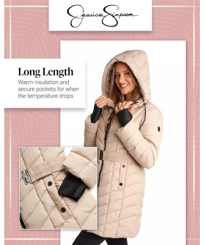 Women's Winter Coat - Long Length Packable Quilted Puffer Jacket - Heavyweight Insulated Parka Coat (S-XL) Beige $37.77 Jackets