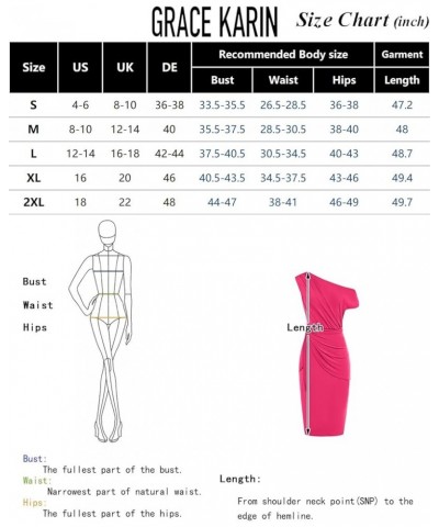 2024 Women's One Shoulder Cocktail Dresses for Evening Party Bodycon Midi Dresses Navy Blue $22.00 Dresses