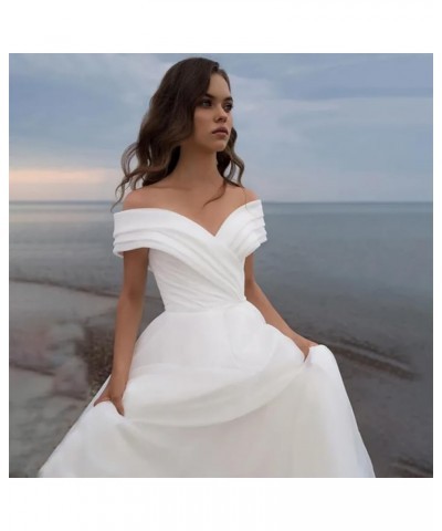 Off Shoulder Tulle Prom Dresses Ball Gown for Women A-Line Wedding Dress Split Formal Evening Dress Red $43.35 Dresses