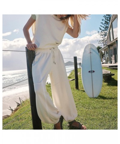 Womens Oversized One Piece Outfits Cap Sleeve Long Wide Pant Romper Drawstring Waist Open Back Jumpsuit Overall White $25.07 ...