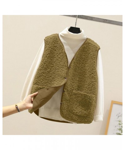 Womens Faux Shearling Vest Winter Warm Fuzzy Fleece Gilet Soft Comfy to Wear 06-yellow $11.20 Jackets