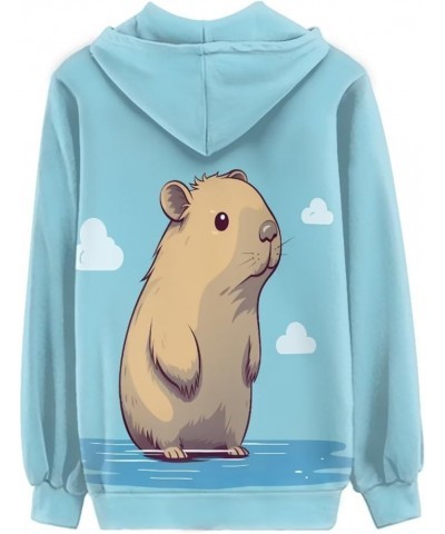 Zip Up Hoodie Sweatshirt Jacket Streetwear for Women Teen Girls Oversized XS-5XL 0 Cute Capybara 2 $19.50 Hoodies & Sweatshirts