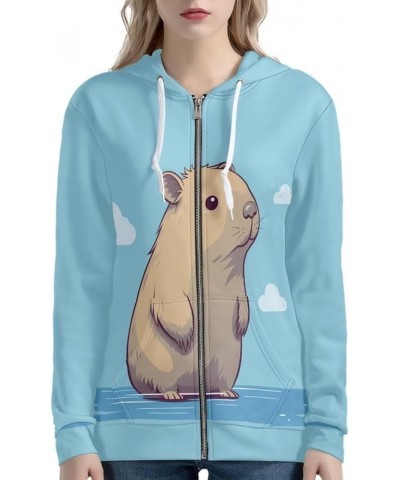 Zip Up Hoodie Sweatshirt Jacket Streetwear for Women Teen Girls Oversized XS-5XL 0 Cute Capybara 2 $19.50 Hoodies & Sweatshirts