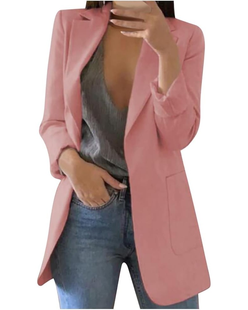 Womens Blazers for Work Casual Open Front Long Sleeve Lapel Cardigans Solid Color Casual Work Office Jackets Blazer Jacket G ...