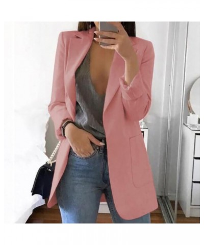 Womens Blazers for Work Casual Open Front Long Sleeve Lapel Cardigans Solid Color Casual Work Office Jackets Blazer Jacket G ...