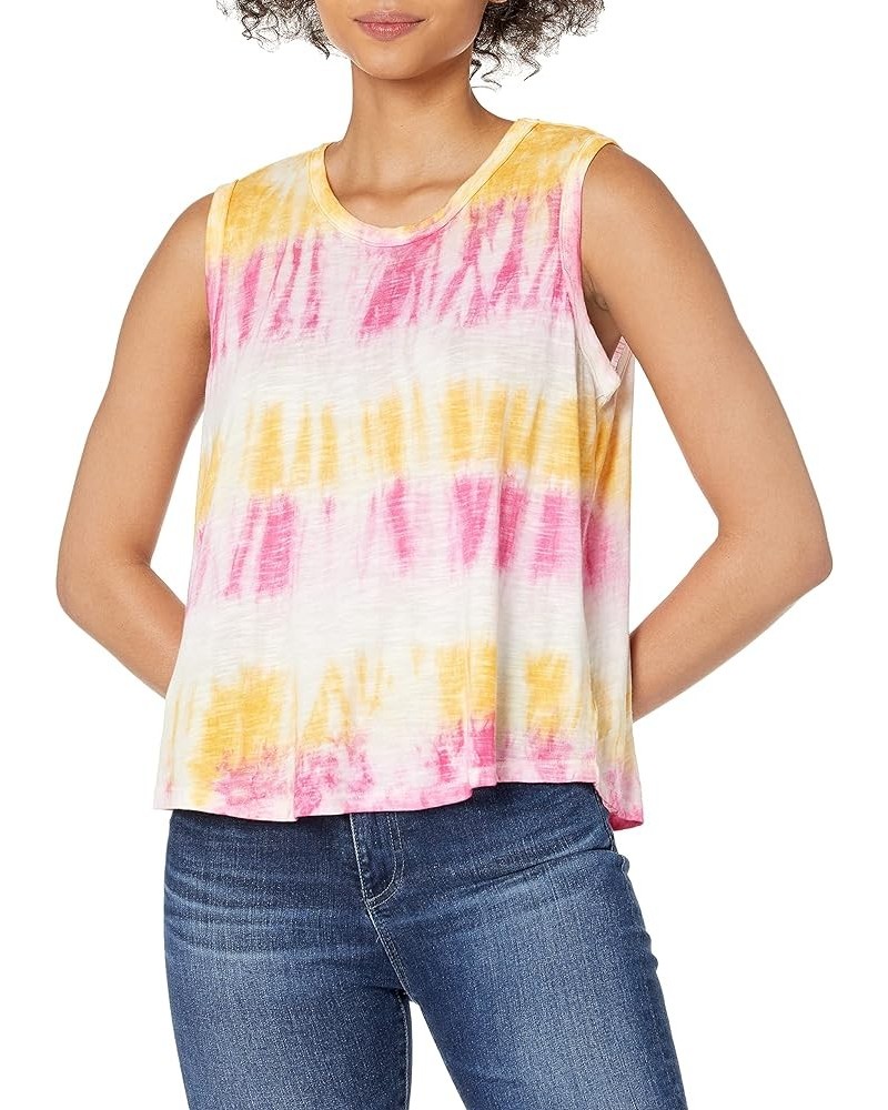 Women's Knox Sleeveless Graphic Knit Top Golden Rod Tie Dye $11.54 Tanks