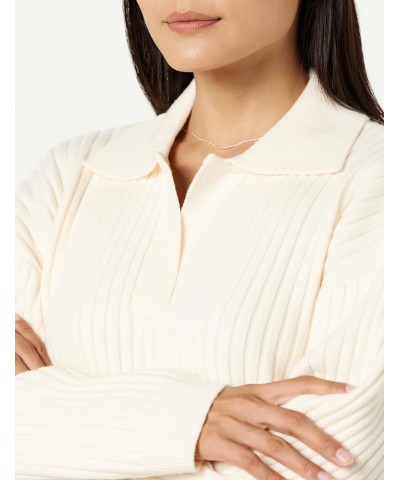 Women's Marcy Ribbed Polo Top Ivory $31.29 Shirts