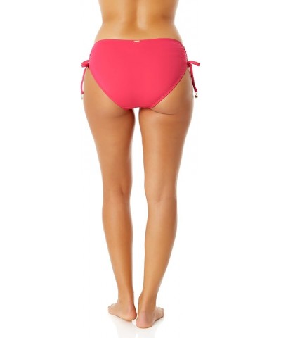 Women's Alex Solid Side Tie Adjustable Bikini Swim Bottom Hot Pinkie $11.16 Swimsuits