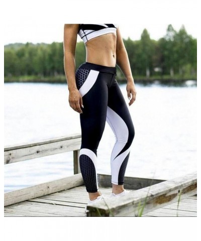 Hight Waisted Printed Leggings Sexy Gym Fitness Yoga Pants for Women 1 Black White $17.39 Activewear