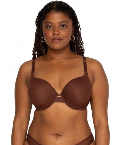 Women's Everyday Invisitble Full Coverage T-Shirt Bra, Underwire Bras for Women Chocolate $8.53 Lingerie