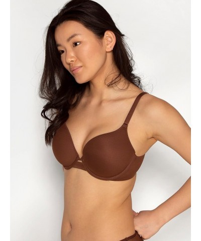 Women's Everyday Invisitble Full Coverage T-Shirt Bra, Underwire Bras for Women Chocolate $8.53 Lingerie