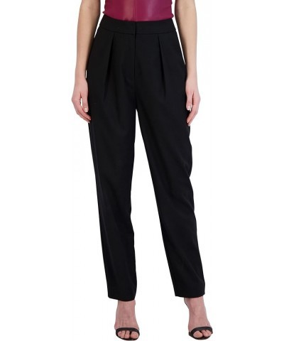 Women's Faux Leather Pant Pocket Wide Leg Trouser Black $27.16 Pants