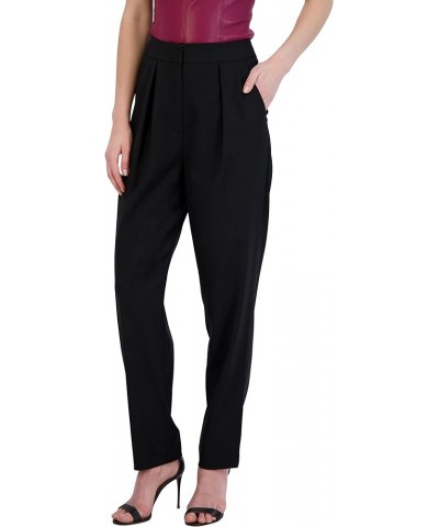 Women's Faux Leather Pant Pocket Wide Leg Trouser Black $27.16 Pants