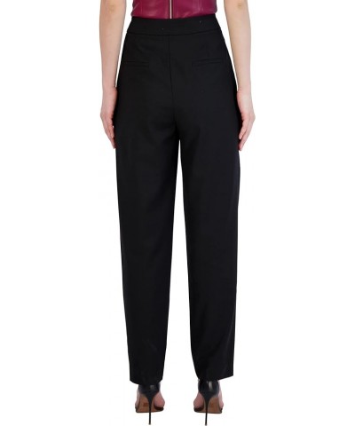 Women's Faux Leather Pant Pocket Wide Leg Trouser Black $27.16 Pants