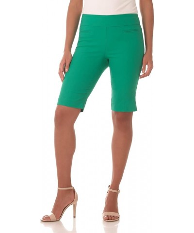 Ease into Comfort, 12 Inch Inseam Modern City Pull On Shorts, Dressy Shorts for Women Business Casual Emerald $23.19 Shorts