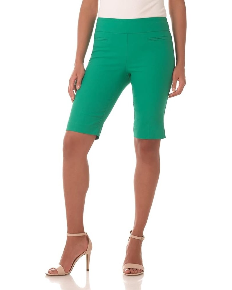 Ease into Comfort, 12 Inch Inseam Modern City Pull On Shorts, Dressy Shorts for Women Business Casual Emerald $23.19 Shorts