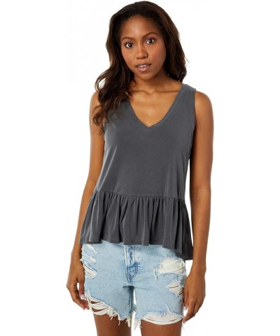 Women's Tiered V-Neck Tank Asphalt $12.35 Tanks