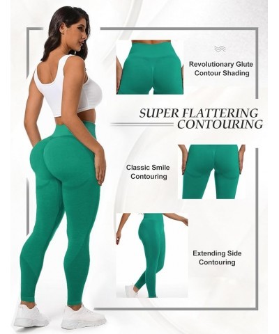 V Waist Scrunch Butt Lifting Leggings for Women Seamless Workout Gym Leggings High Waist Tummy Control Yoga Pants 5 Jade $11....