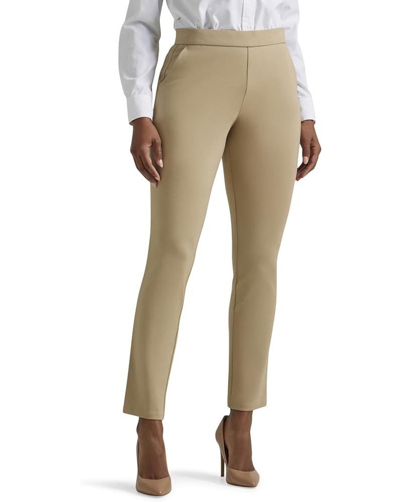 Women's Petite Ultra Lux Comfort Any Wear Slim Ankle Pant Kansas City Khaki $19.68 Pants