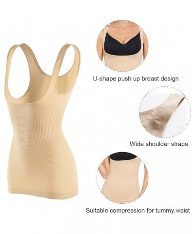 Women's Bodysuit Tops Shapewear Stretchy Bodycon Leotards Jumpsuit Clubwear Beige-056 $7.79 Lingerie