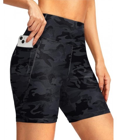 Women's 6" High Waisted Swim Board Shorts Tummy Control Quick Dry Bathing Bottoms for Women with Panty Pockets Grey Camo $13....