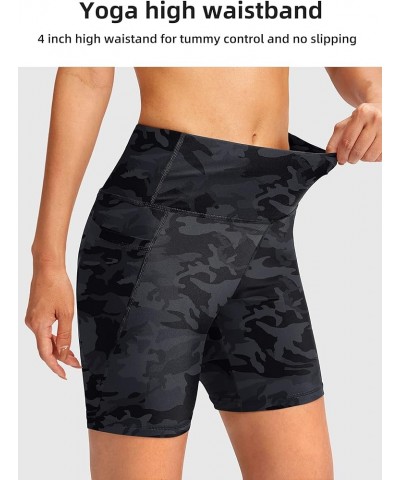 Women's 6" High Waisted Swim Board Shorts Tummy Control Quick Dry Bathing Bottoms for Women with Panty Pockets Grey Camo $13....