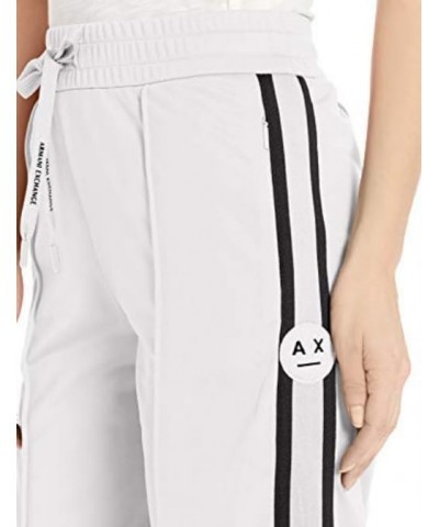 Women's Wide Leg with Stripe Drawstring Trouser Optic White $28.04 Pants