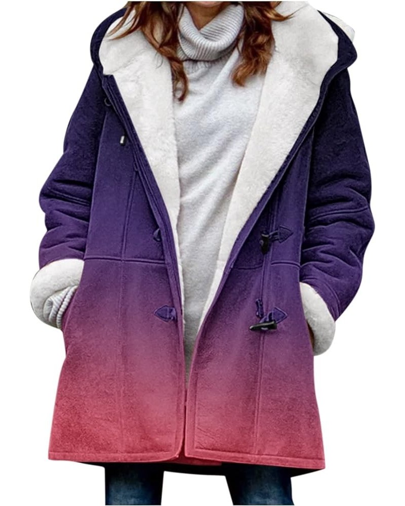 Winter Coats for Women 2023 Warm Sherpa Fleece Lined Distressed Jackets Hooded Parka Faux Suede Coat Plus Size Outerwear 03-p...