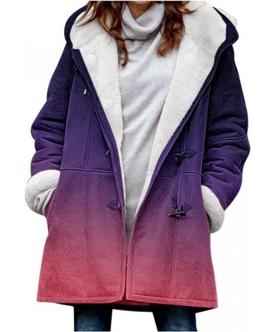 Winter Coats for Women 2023 Warm Sherpa Fleece Lined Distressed Jackets Hooded Parka Faux Suede Coat Plus Size Outerwear 03-p...