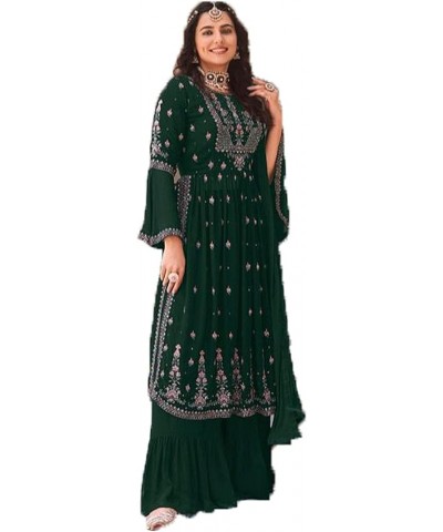 Indian/Pakistani ready to wear party/wedding night plus size salwar kameez suit for women 2527-O Green $38.54 Dresses