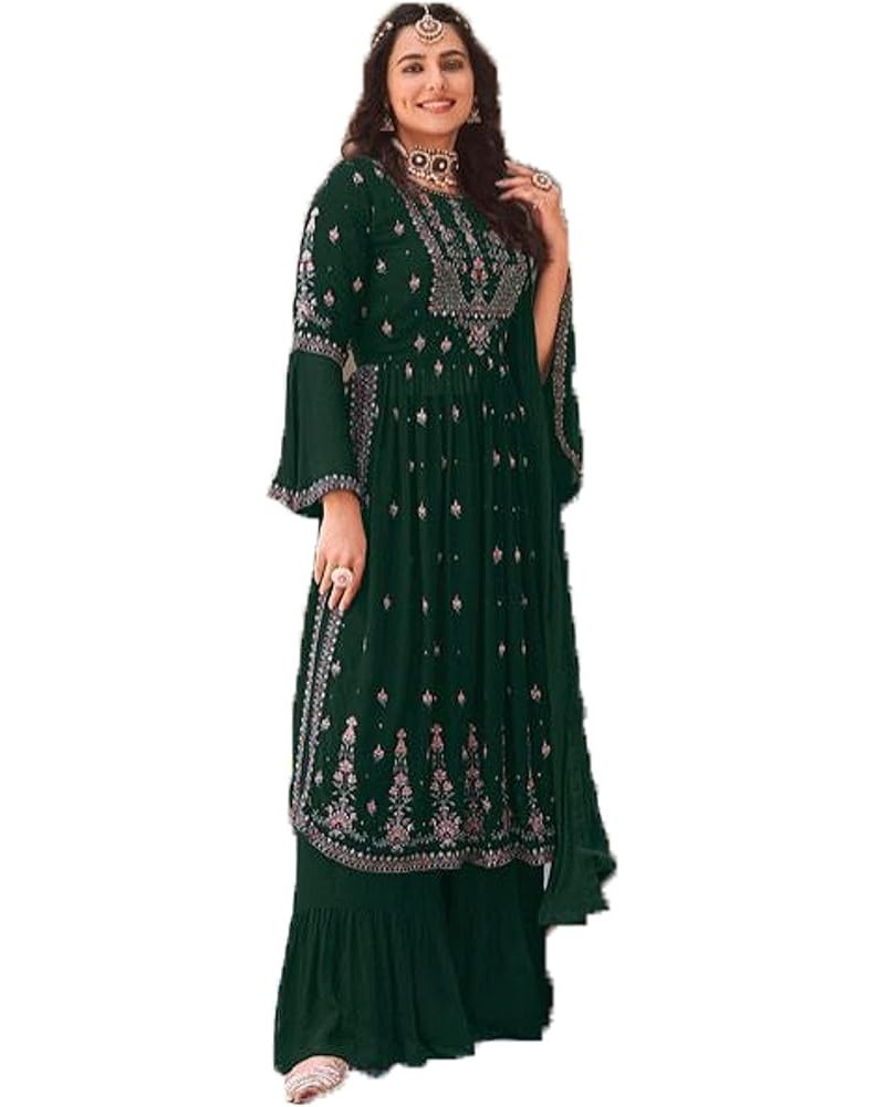 Indian/Pakistani ready to wear party/wedding night plus size salwar kameez suit for women 2527-O Green $38.54 Dresses