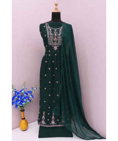 Indian/Pakistani ready to wear party/wedding night plus size salwar kameez suit for women 2527-O Green $38.54 Dresses