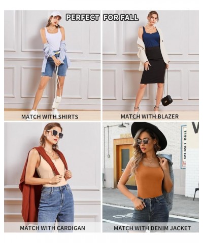 Tank Top for Women with Built-in Padded Bra Adjustable Wide Strap Camisole Cotton Cami Shirts Terracotta $14.83 Tanks