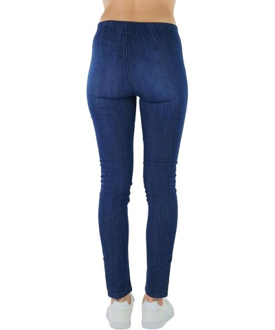 Women’s Basic Timeless Classic Everyday Denim Skinny Jeans Side Zipper Slim Jeans - Dark Blue $15.16 Jeans