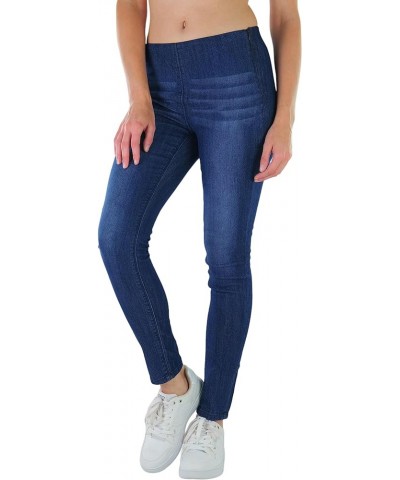 Women’s Basic Timeless Classic Everyday Denim Skinny Jeans Side Zipper Slim Jeans - Dark Blue $15.16 Jeans