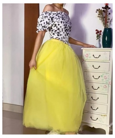 Women's A Line Tulle Maxi Long Layered Skirt for Women Floor Length Evening Party Skirts Gold $21.60 Skirts