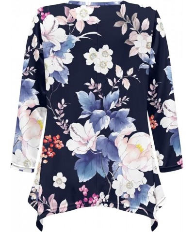 Plus Size Tunic Tops Long Sleeve Shirts for Women Swing Flowy Loose Elegant Floral $12.60 Tops