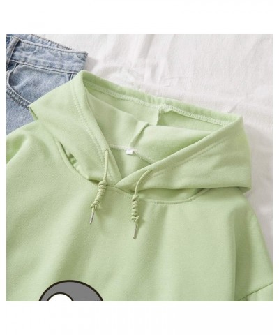 Womens Sweatshirt Cute Penguin Pattern Pocket Drawstring Casual Cotton Hoodie Green $17.05 Hoodies & Sweatshirts