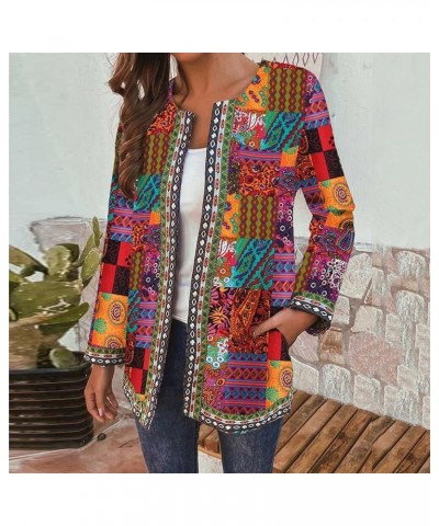 African Print Dashiki Jacket Coat for Womens Long Sleeve Fall Zip Up Short Bomber Jacket Coat with Pockets Yellow $10.39 Acti...