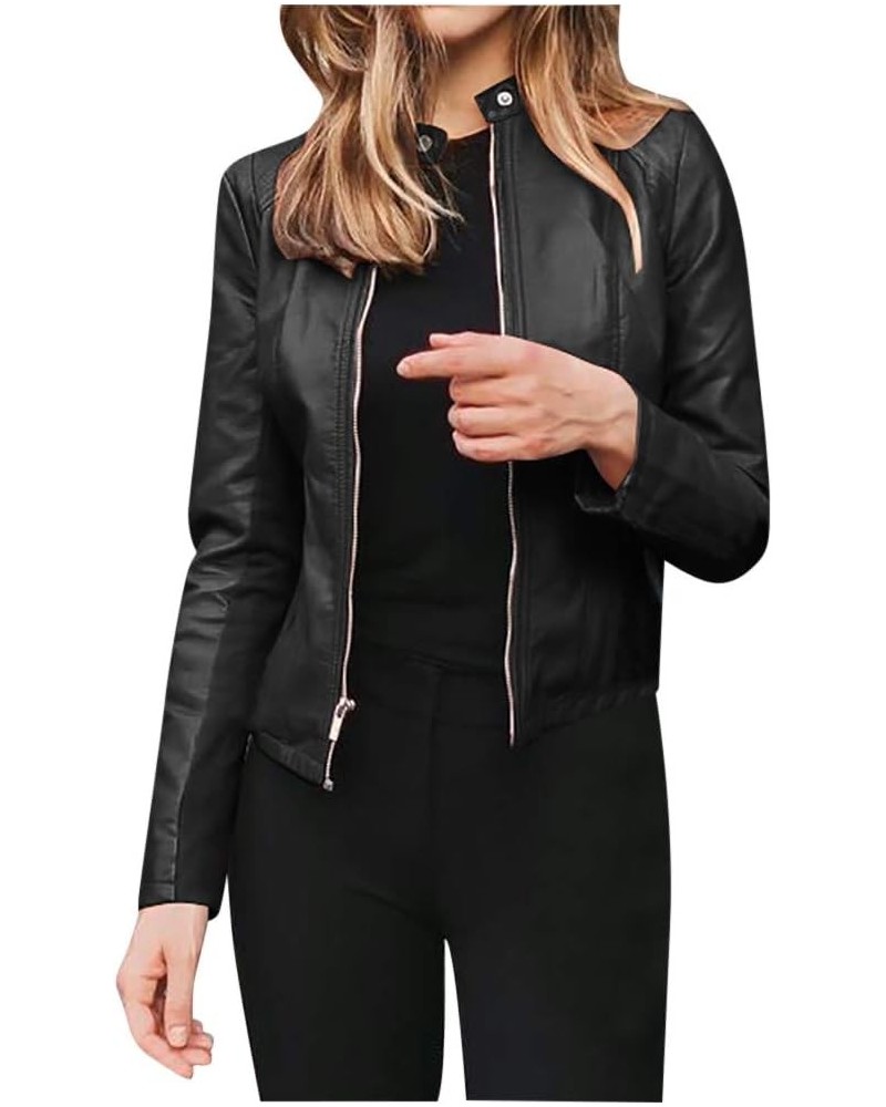 Jackets For Womens Fashion Women Long Sleeve Open Front Short Cardigan Suit Jacket Coat Top Black $12.31 Jackets