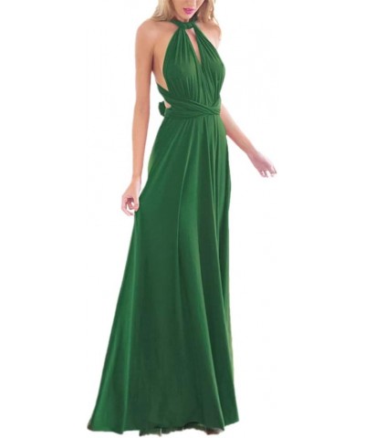 Women Transformer Bridesmaid Maxi Dress Multi-Way Bandage Dess Convertible Evening Prom Gown Green $12.87 Dresses