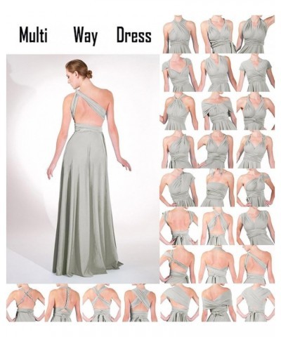 Women Transformer Bridesmaid Maxi Dress Multi-Way Bandage Dess Convertible Evening Prom Gown Green $12.87 Dresses