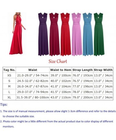 Women Transformer Bridesmaid Maxi Dress Multi-Way Bandage Dess Convertible Evening Prom Gown Green $12.87 Dresses