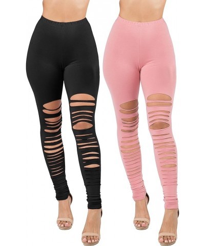 Women's Fashion Stylish Sexy Cut Out Mash High Waist Stretchy Yoga Workout Fitness Leggings Blk&mauve $10.82 Leggings