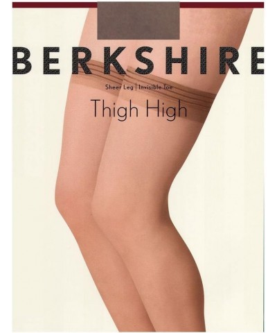 womens All Day Sheer Thigh Highs - Invisible Toe Pantyhose, Pale Taupe, C-D US $7.95 Socks