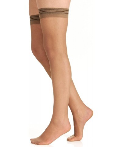 womens All Day Sheer Thigh Highs - Invisible Toe Pantyhose, Pale Taupe, C-D US $7.95 Socks